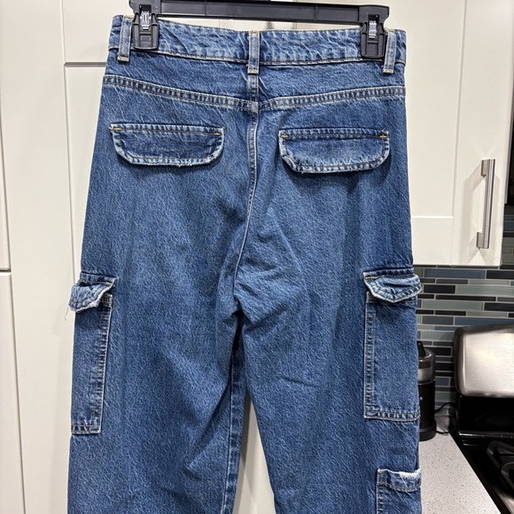 Zara high waisted Cargo Jeans - Picture 4 of 6